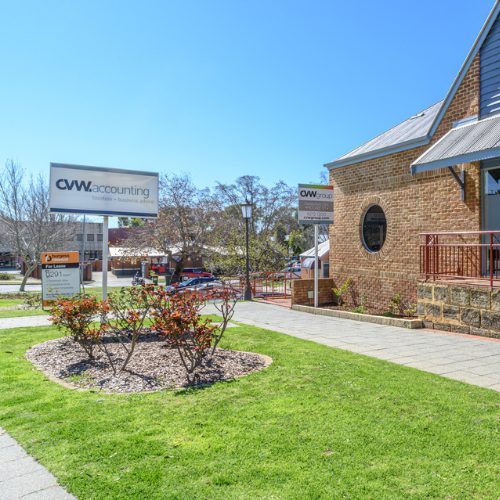 CVW Accounting new sign and why it's important to have business insurance.